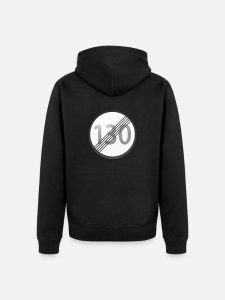 no speed limit - Unisex Premium Bio Zip Hoodie - Schwarz