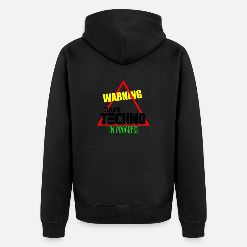 Dark techno en cours - Veste à capuche bio Premium Unisexe - noir
