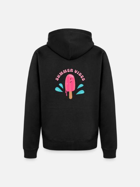 Sommer - Unisex Premium Bio Zip Hoodie - Schwarz
