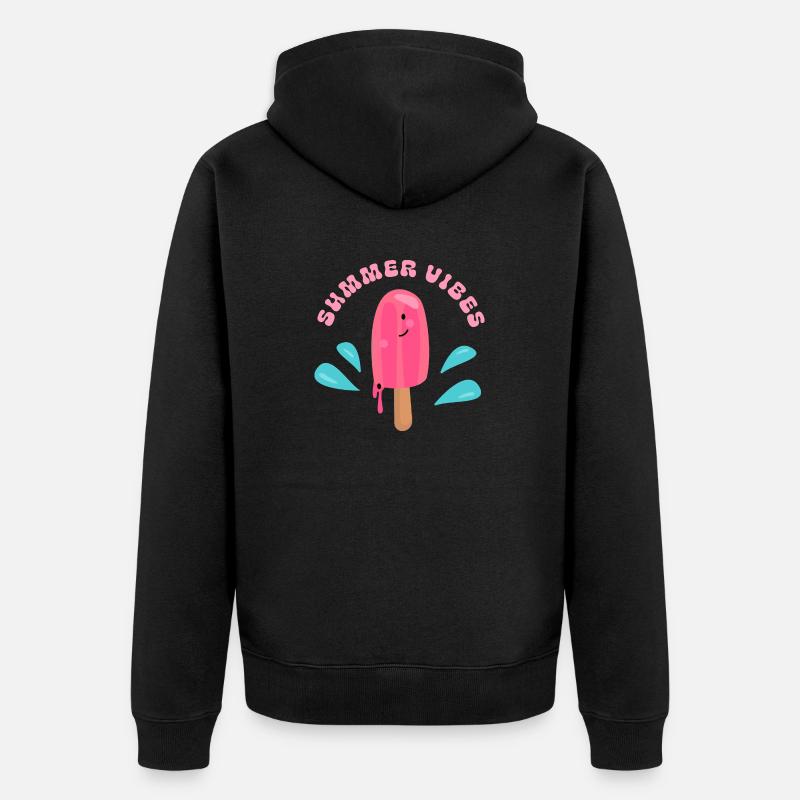 Sommer - Unisex Premium Bio Zip Hoodie - Schwarz
