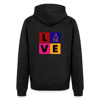 Craftsman Handyman Craft Tool Construction Site - Unisex Premium Organic Zip Hoodie - black - Back - Nico (187cm)