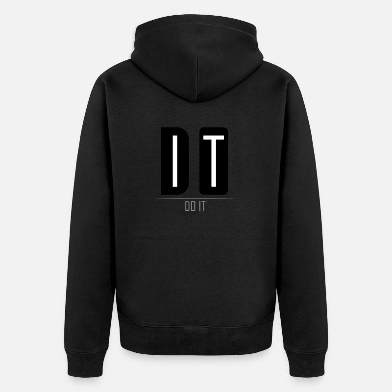 DO IT, Fais-le - Veste à capuche bio Premium Unisexe - noir