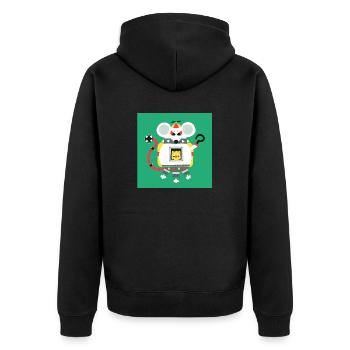 Vilain rat - Veste à capuche bio Premium Unisexe - noir - Dos - Nico (187cm)