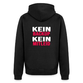 informatik backup nerd coder download gamer - Unisex Premium Bio Zip Hoodie - Schwarz - Hinten - Nico (187cm)