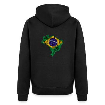 bresil - Veste à capuche bio Premium Unisexe - noir - Dos - Nico (187cm)