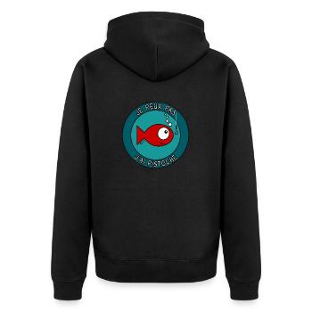 Je Peux Pas J'ai Pistoche - Veste à capuche bio Premium Unisexe - noir - Dos - Nico (187cm)