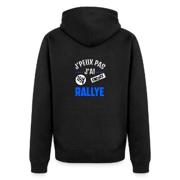 J’peux pas j’ai rallye - Veste à capuche bio Premium Unisexe - noir - Dos - Nico (187cm)