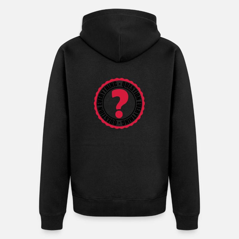 Tout remettre en question Tampon - Veste à capuche bio Premium Unisexe - noir