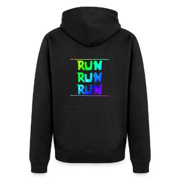 Exécuter run run run | | sportive | en cours d’exécution Aptitude - Veste à capuche bio Premium Unisexe - noir - Dos - Nico (187cm)
