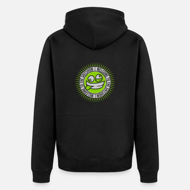 Face Crazy Shitshow - Unisex Premium Organic Zip Hoodie - black