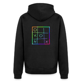 Tic Tac Toe | | de jeu Symboles - Veste à capuche bio Premium Unisexe - noir - Dos - Nico (187cm)