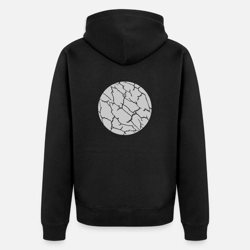 Texture du motif Ball Cracks - Veste à capuche bio Premium Unisexe - noir