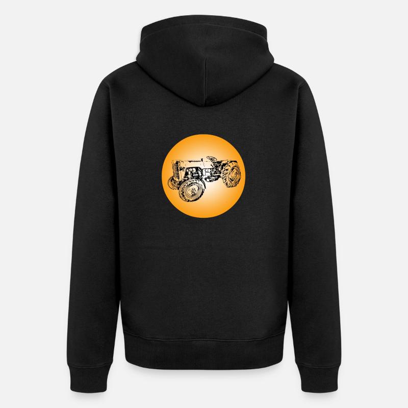 Traktor - Unisex Premium Bio Zip Hoodie - Schwarz