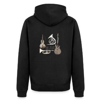 Instruments de musique - Veste à capuche bio Premium Unisexe - noir - Dos - Nico (187cm)