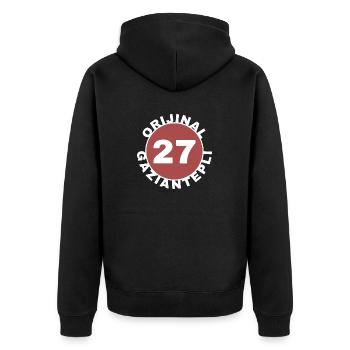 Gaziantep - Veste à capuche bio Premium Unisexe - noir - Dos - Nico (187cm)