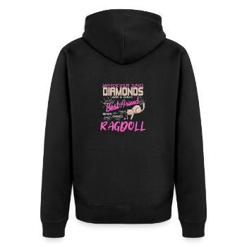 Never Owned A Ragdoll Cat Lover T-Shirt Present - Unisex Premium Bio Zip Hoodie - Schwarz - Hinten - Nico (187cm)