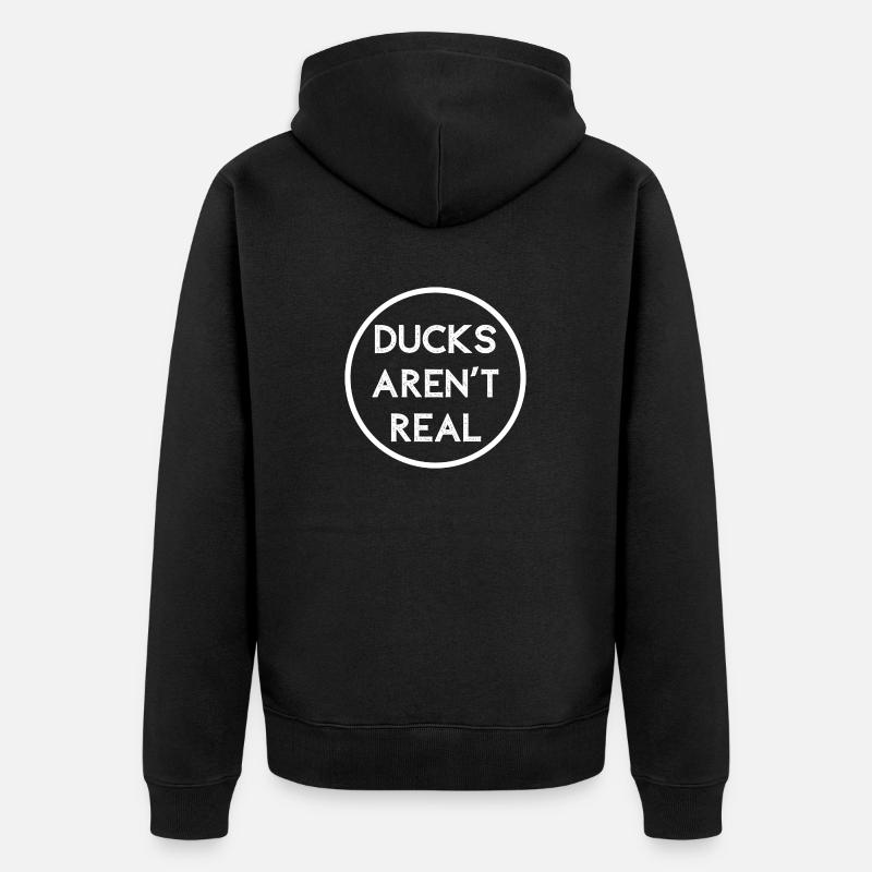 DUCKS AREN'T REAL - Veste à capuche bio Premium Unisexe - noir