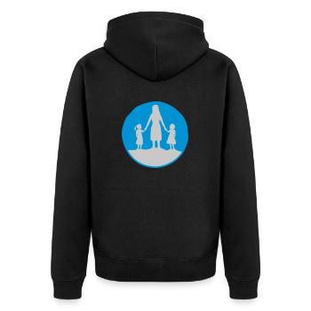 Circle 2 Daughters Mother - Unisex Premium Organic Zip Hoodie - black - Back - Nico (187cm)
