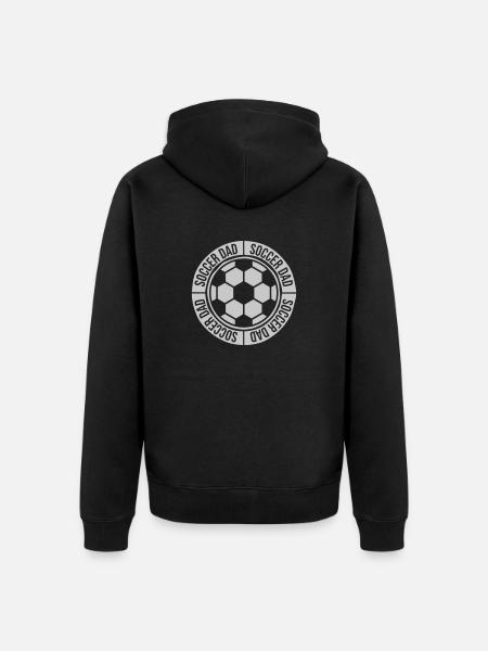 Hobby Design Soccer Dad - Unisex Premium Organic Zip Hoodie - black