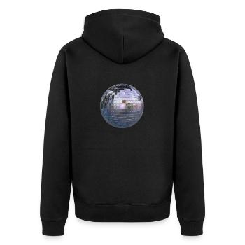 Disco Ball - Unisex Premium Organic Zip Hoodie - black - Back - Nico (187cm)