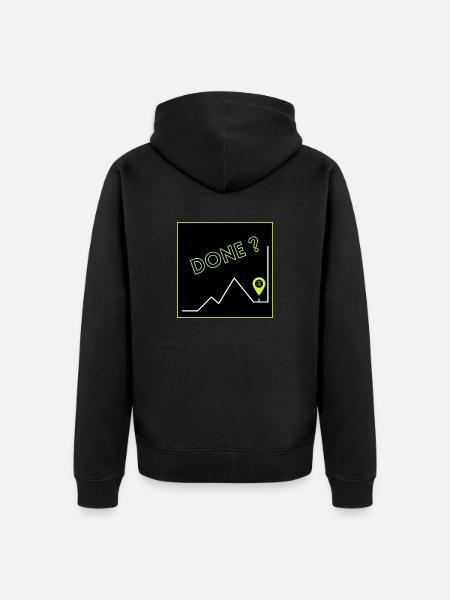 Hiking - Done? - Unisex Premium Organic Zip Hoodie - black