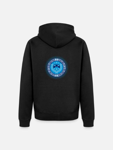 Leveling up big brother - Unisex Premium Organic Zip Hoodie - black