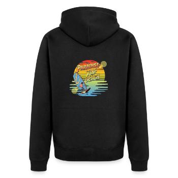 Paradise Surf Beach - Veste à capuche bio Premium Unisexe - noir - Dos - Nico (187cm)