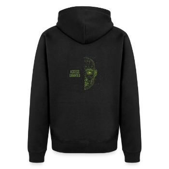 Accès accordé - Veste à capuche bio Premium Unisexe - noir - Dos - Nico (187cm)