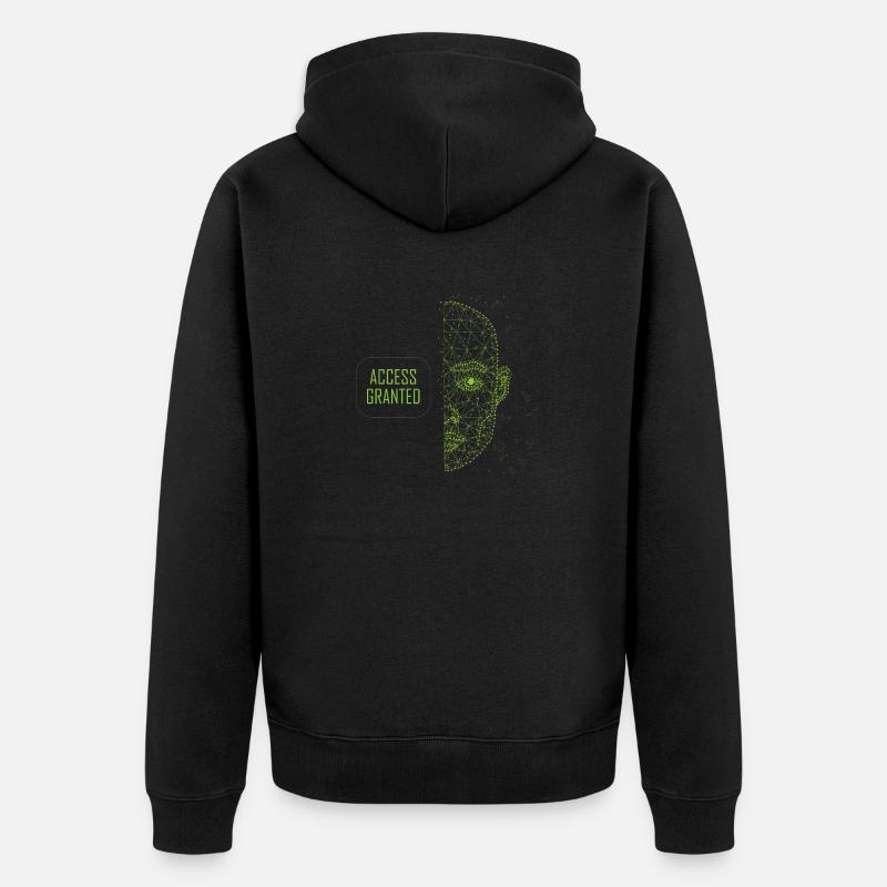 Access Granted - Unisex Premium Bio Zip Hoodie - Schwarz