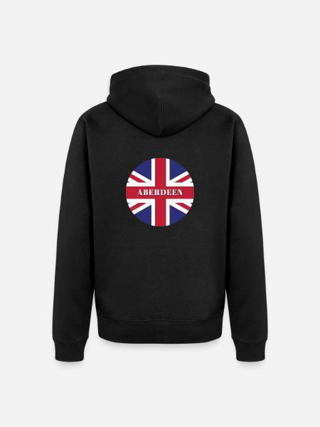Aberdeen - Unisex Premium Organic Zip Hoodie - black