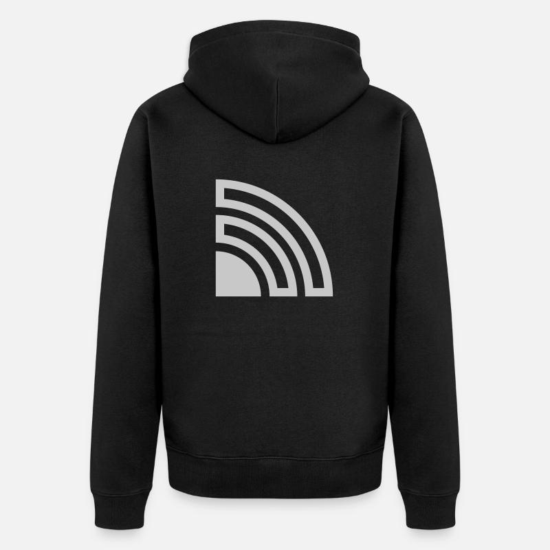 Transmission de données médiocre Wifi - Veste à capuche bio Premium Unisexe - noir
