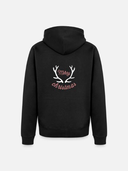 Merry christmas - Unisex Premium Bio Zip Hoodie - Schwarz