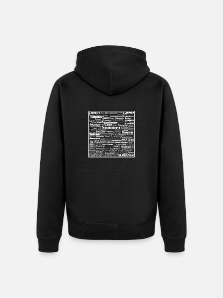 Summer White - Unisex Premium Bio Zip Hoodie - Schwarz