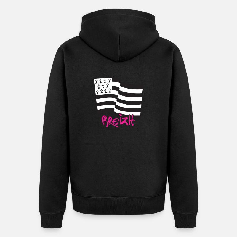 logo Rose - Veste à capuche bio Premium Unisexe - noir