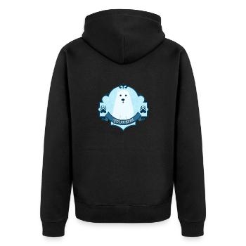 Eisbär - Unisex Premium Bio Zip Hoodie - Schwarz - Hinten - Nico (187cm)