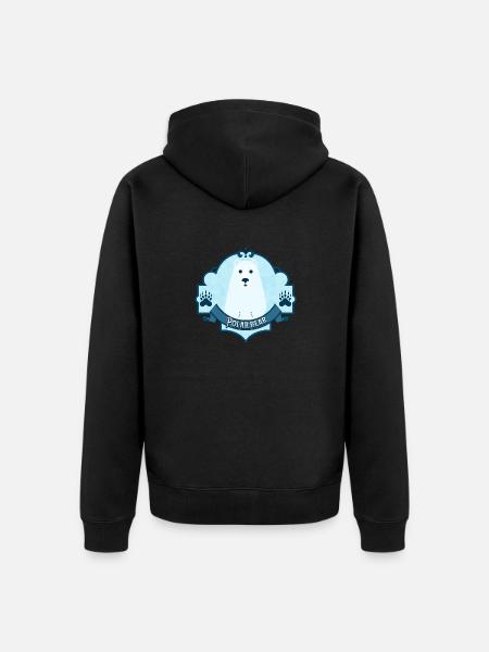 Eisbär - Unisex Premium Bio Zip Hoodie - Schwarz