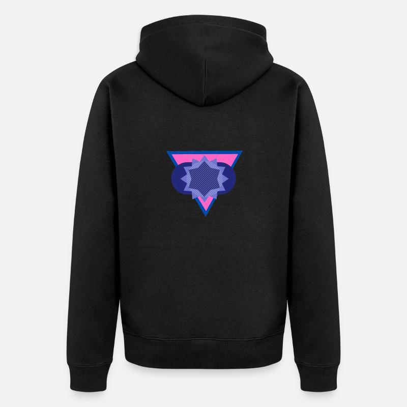 trianglecirclestar - Unisex Premium Bio Zip Hoodie - Schwarz