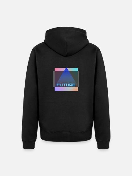 future - Unisex Premium Bio Zip Hoodie - Schwarz