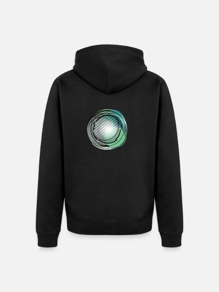 cyber mandala - Unisex Premium Bio Zip Hoodie - Schwarz