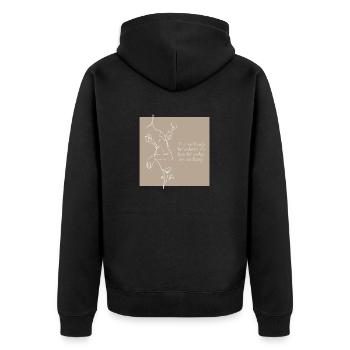 Beauty - Unisex Premium Bio Zip Hoodie - Schwarz - Hinten - Nico (187cm)