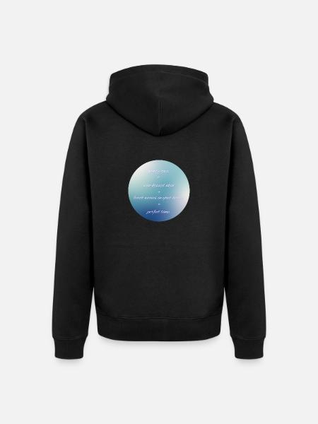 perfect time - Unisex Premium Organic Zip Hoodie - black