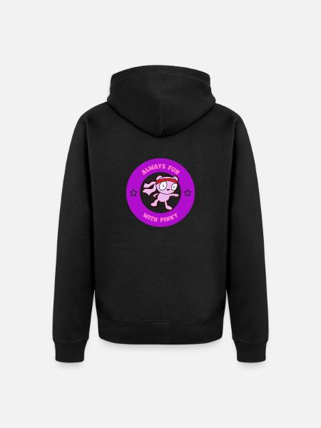 Always fun with Pinky Design. - Unisex Premium Organic Zip Hoodie - black