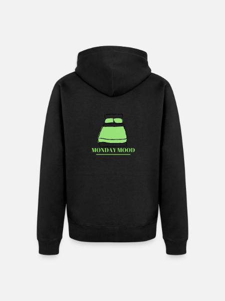 MONDAY MOOD - Unisex Premium Bio Zip Hoodie - Schwarz