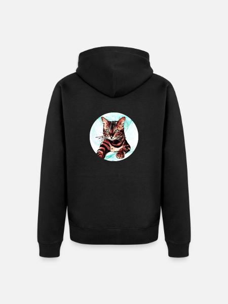 Bengal 1 - Unisex Premium Bio Zip Hoodie - Schwarz