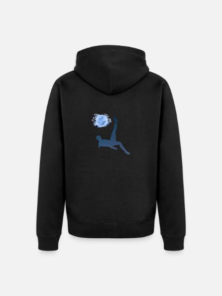 Fotball kjærlighet til månen og tilbake - Premium økologisk unisex-hettejakke - svart