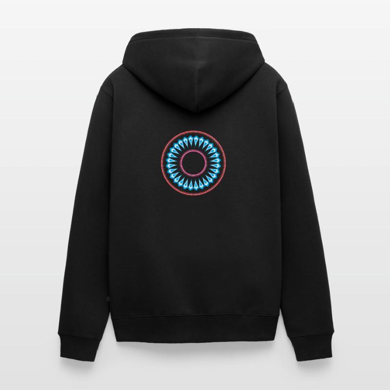 Simple mandala design pattern Unisex Premium Organic Zip Hoodie
