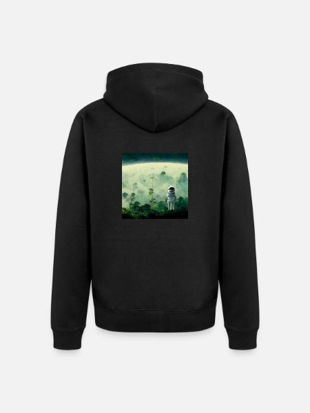 Lonely Voyager 012 - Unisex Premium Bio Zip Hoodie - Schwarz
