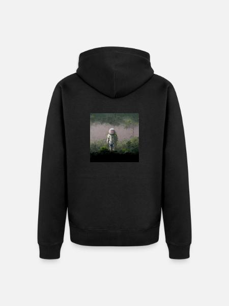 Lonely Voyager 061 - Unisex Premium Bio Zip Hoodie - Schwarz