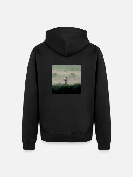 Lonely Voyager 076 - Unisex Premium Bio Zip Hoodie - Schwarz