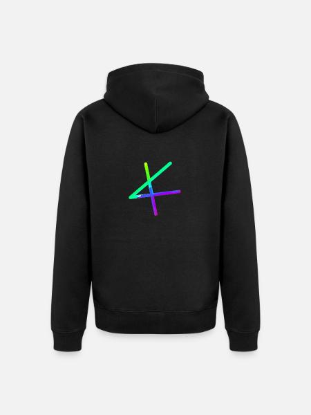 Alpha | | icon Greek alphabet - Unisex Premium Organic Zip Hoodie - black